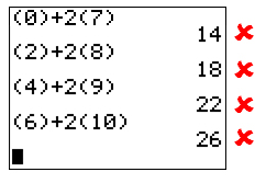 Calculator calculations for values and x's