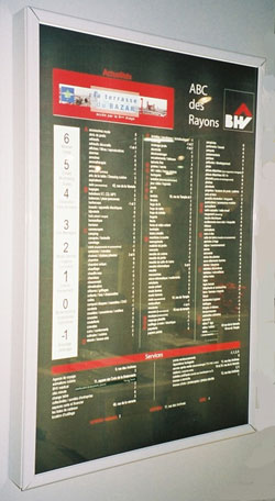 floor directory of a Paris department store