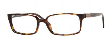 A pair of plastic rim eye glasses