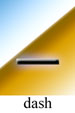 Image of an em dash.