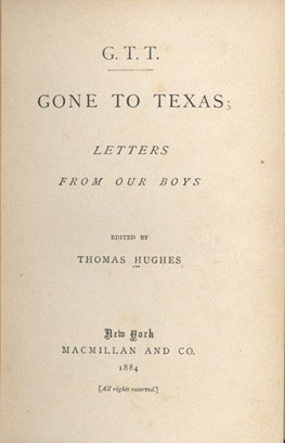 Image of a document titled, G.T.T- Gone to Texas