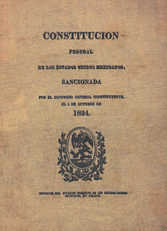 Image of the cover document of the Constitution of 1824