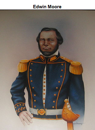 Portrait of Edwin Moore in naval uniform, standing