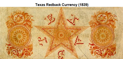 Image of a Texas Redback currency