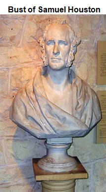 Image of a bust of Samuel Houston