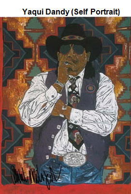 Painting of a self-portrait of Pena