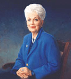 Portrait of Ann Richards seated 