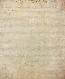 image of the Declaration of Independence