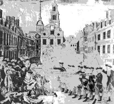 Drawing of the Boston Massacre