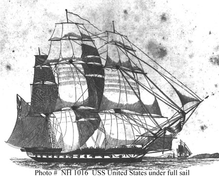 Drawing of the U.S.S. United States