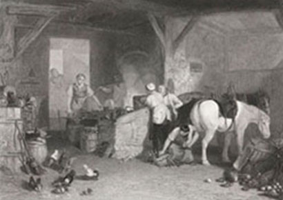 Portrait of a farm scene from the colonial era