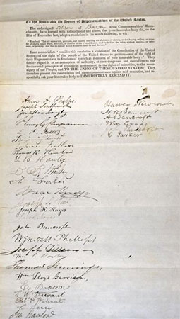 Image of a petition signed by several people.