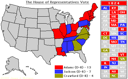 Image of the House of Representatives vote of 1824 