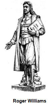 Image of drawing of statue of Roger Williams