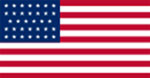 The U.S. flag in 1861, with 34 stars