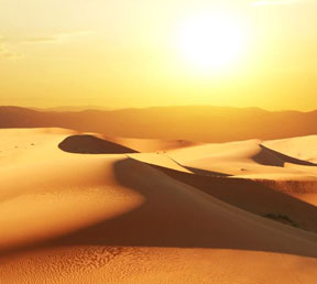 Image of desert scene with sand dunes.