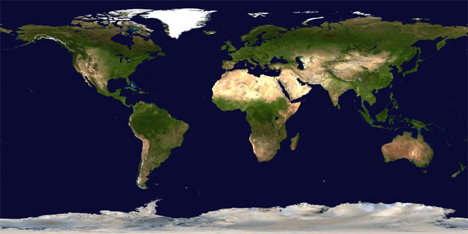 Image of a satellite view of earth.