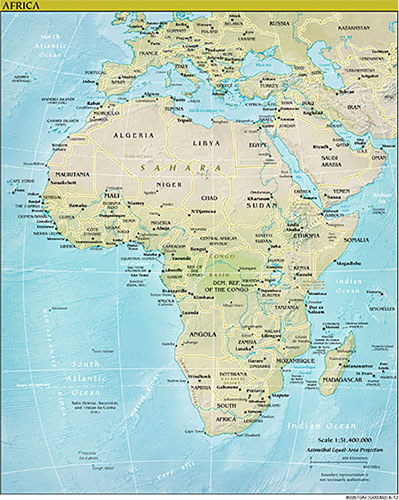 Image of continent of Africa