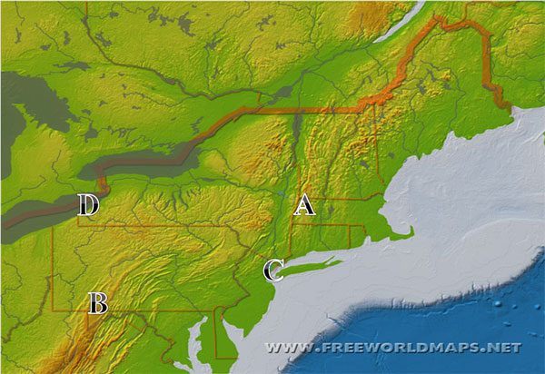 blank northeastern map