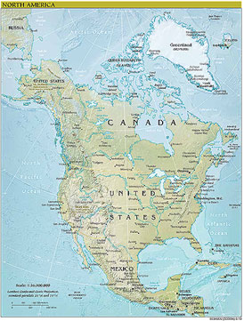 Image of a map of North America