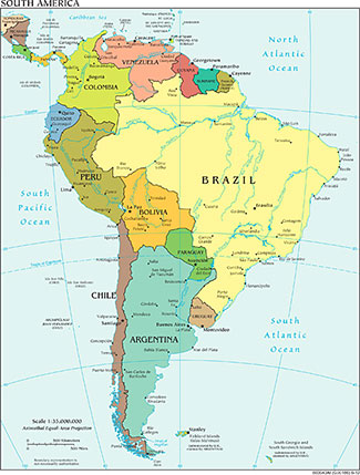 Political Map of South America