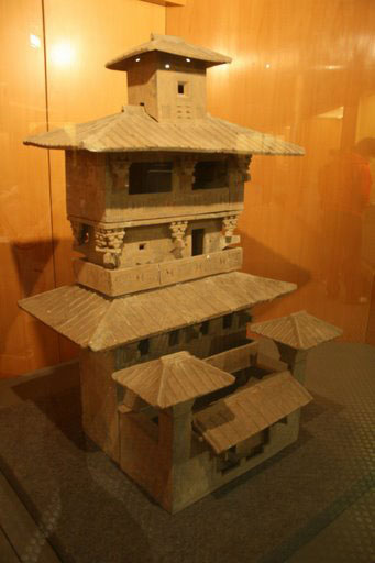 The Han period was a prosperous one for China.  This is a model of a house that would have been owned by a wealthy Chinese person in the Han Era
