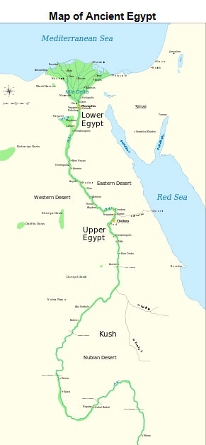 Map of ancient Egypt