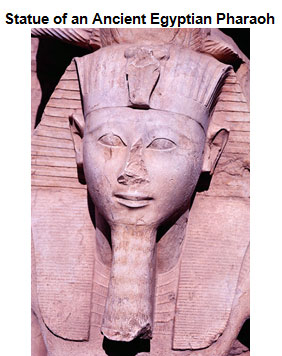 Image of a statue of an ancient Egyptian pharaoh