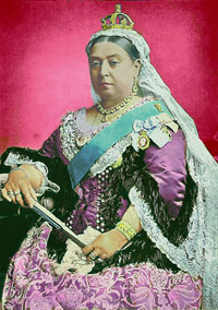 A color photograph of English Queen Victoria.