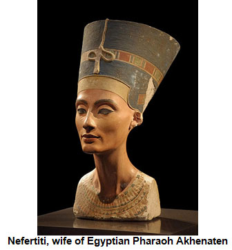 Image of a bust of the goddess Nefertiti