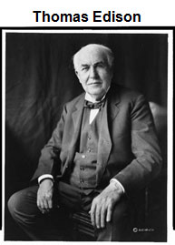 Photo of Thomas Edison seated