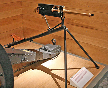 Image of Maxim gun mounted on a tripod