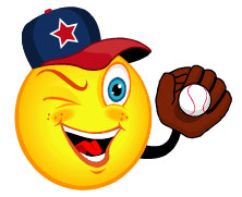 Emoticon baseball player

