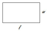 rectangle with l and w marked