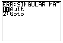 graphing calculator error screen