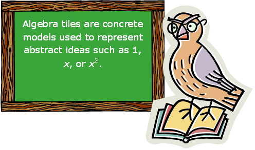 explanation of algebra tiles as a concrete model