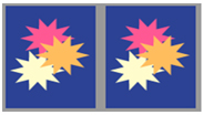 matched squares reveal starburst image