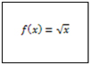 f(x)=square root of x