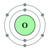 Image is a diagram of an oxygen atom