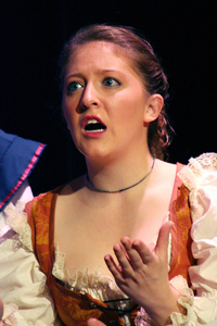 photo an actress playing Katherine near the end of the “Taming of the Shrew”