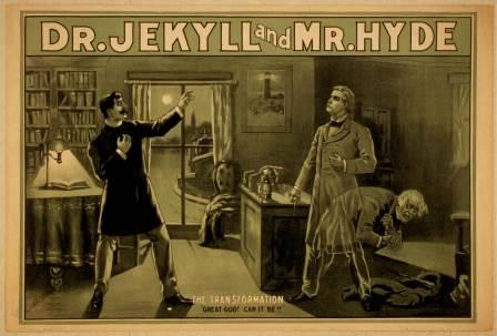 A poster from an 1880 production of the play Dr. Jekyll and Mr. Hyde