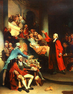 Paiting of Patrick Henry Before the Virginia House of Burgesses