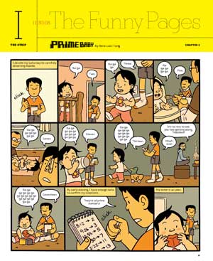 This comic strip shows a brother who follows his baby sister with a tablet and records each “ga” she says. Each number of ga’s turns out to be a prime number. Her brother concludes that she is an alien using flawed inductive reasoning.