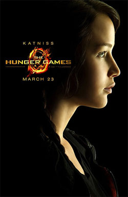 Image Hunger Game movie poster with photo of main character, Katniss Everdeen