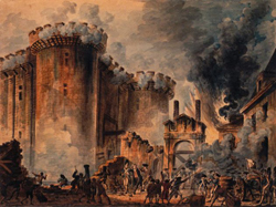 Battle during the French Revolution at Prise de la Bastille