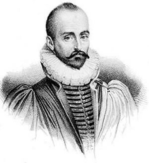 Drawing of Michel de Montaigne.