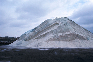 Photo of a huge pile of salt