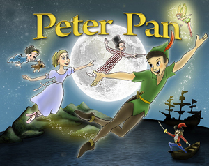 A poster of a stage production of Peter Pan.