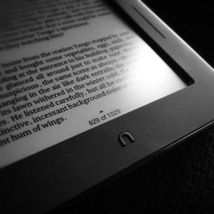 A photograph of an e-reader.