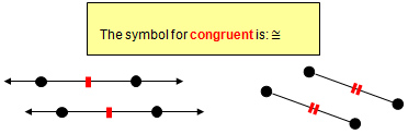 examples of congruent lines/segments